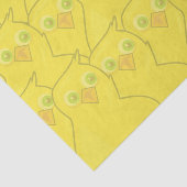 Easter Chickens Bright Yellow Cartoon Pattern Tissuepapier (Detail)