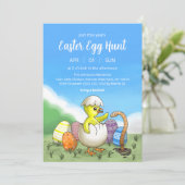Easter Chicken's Egg Hunt Kaart (Staand voorkant)
