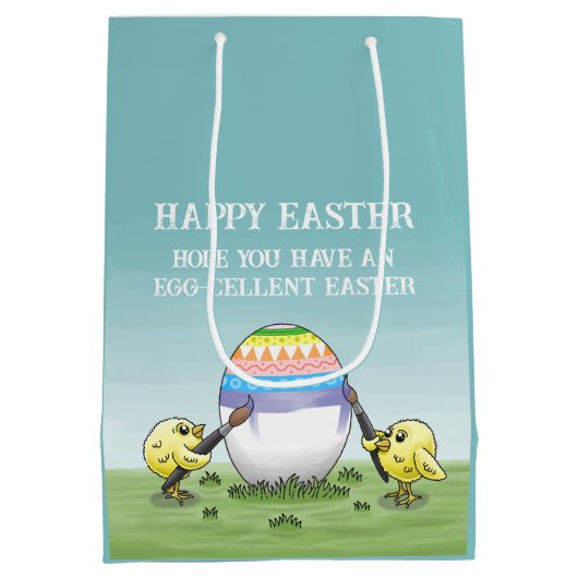 Easter Chicks' Egg-Cellent Easter Medium Cadeauzakje (Achterkant)