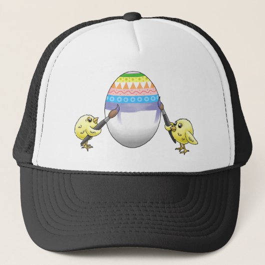 Easter chicks paint the Easter egg Trucker Pet (Voorkant)