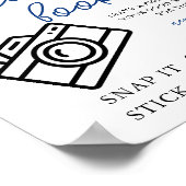 Easter Chinoiserie Baby shower Foto Gastenboek Poster (Hoek)