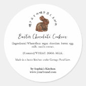 Easter Chocolate Bunny Ingredient Product Ronde Sticker (Voorkant)