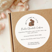 Easter Chocolate Bunny Ingredient Product Ronde Sticker