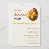 Easter Chocolate Egg Invitation Sweet Spring Party Kaart (Voorkant)