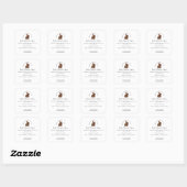 Easter Chocolate Rabbit Bakery Ingredient Vierkante Sticker (Vel)