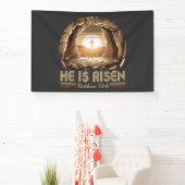 Easter Christian He is Risen Jesus  Spandoek (Insitu)