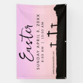 Easter Church Service Banner for Outdoor Use (Verticaal)