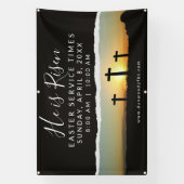 Easter Church Service Banner for Outdoor Use (Verticaal)