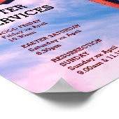 EASTER CHURCH SERVICES Jezus wordt  Poster (Hoek)