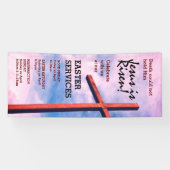 EASTER CHURCH SERVICES Jezus wordt  Spandoek (Horizontaal)