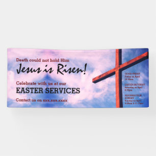EASTER CHURCH SERVICES Jezus wordt  Spandoek