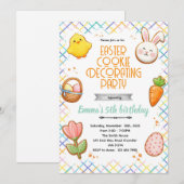 Easter Cookie Decorating Party Invitation Kaart (Voorkant / Achterkant)