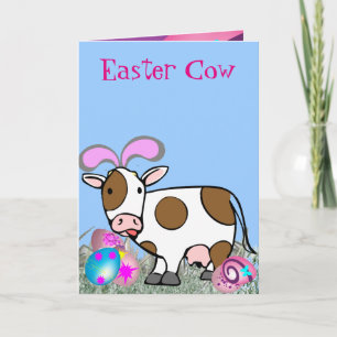 Easter Cow Feestdagen Kaart