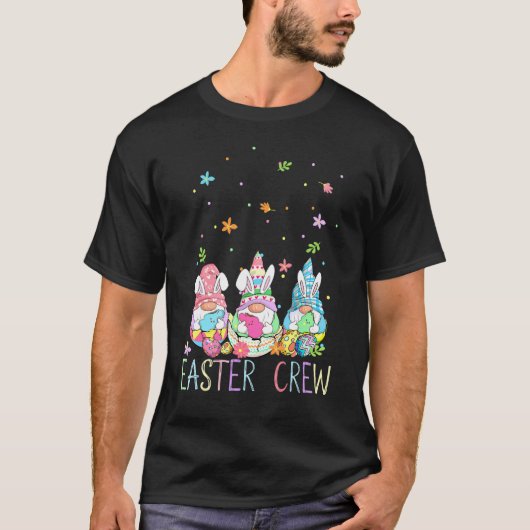 Easter Crew Three Gnomes Bunny Ears Egg Hunting Ch T-shirt (Voorkant)