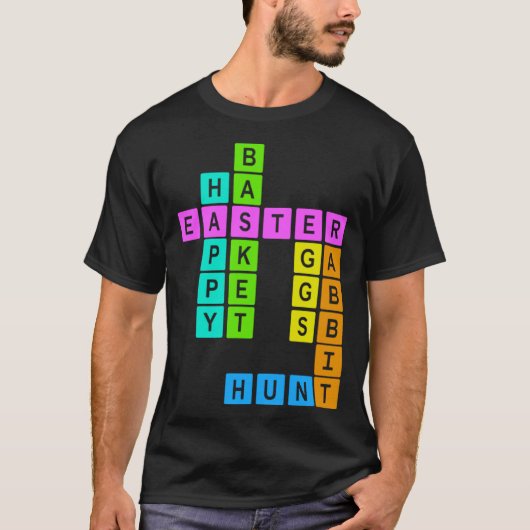 Easter Crossword Puzzle T-shirt (Voorkant)
