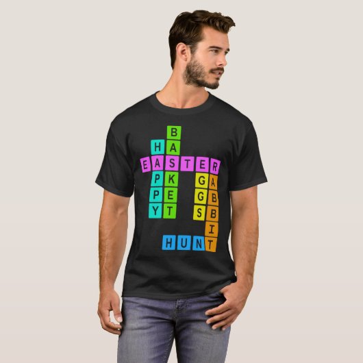 Easter Crossword Puzzle T-shirt (Voorkant volledig)