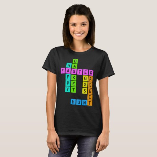 Easter Crossword Puzzle T-shirt (Voorkant volledig)