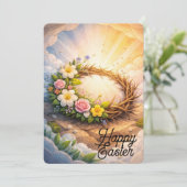 Easter Crown of Thorns Greeting Card Feestdagenkaart (Staand voorkant)