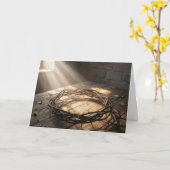 Easter Crown of Thorns Illuminated by Sunbeams Kaart (Gele Bloem)
