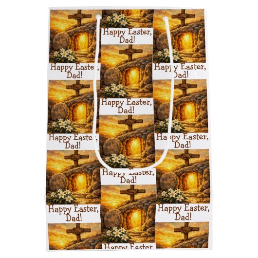 Easter Customizable Gift Bag Medium Cadeauzakje (Achterkant)