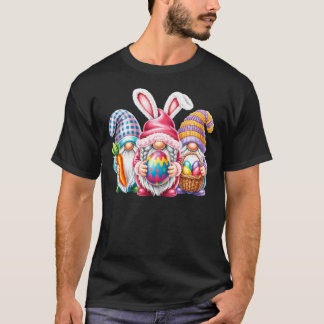 Easter Cute Gnomes Crew Bunny Ears Egg Hunt  T-shirt
