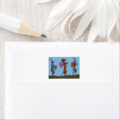  Easter Dachshund and bunnies marching Etiket (Insitu)