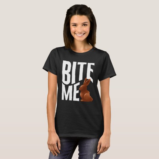 Easter Day Bite Easter Bunny  Rabbit Easter Bunny  T-shirt (Voorkant volledig)