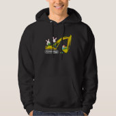 Easter Day Bunny Construction Trucks Eggs Boys Kid Hoodie (Voorkant)
