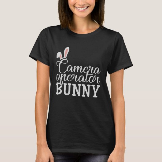 Easter Day Bunny Easter Costume  Camera Operator B T-shirt (Voorkant)