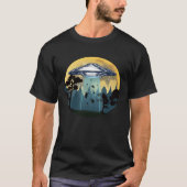 Easter Day Bunny Rabbit Easter Eggs Abduction UFO T-shirt (Voorkant)