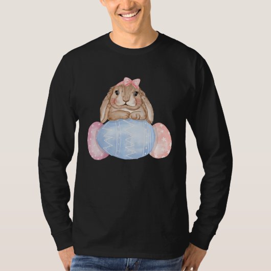 Easter day Cute Easter Bunny Holding Easter Eggs f T-shirt (Voorkant)