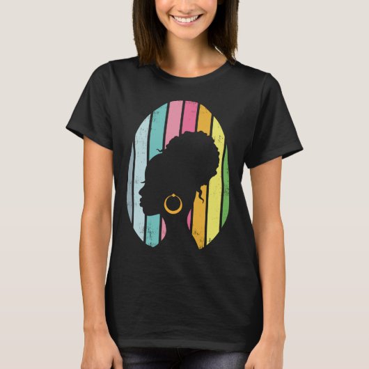 Easter Day Egg Hunting and Afro Bun african americ T-shirt (Voorkant)