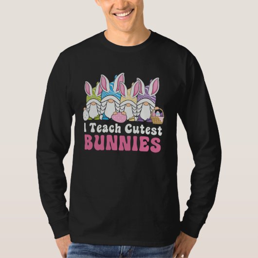 Easter Day I Teach Cutest Bunnies Egg Hunting Bunn T-shirt (Voorkant)