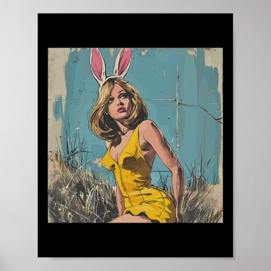 Easter Day Mens Womens Artistic Fun Cute Happy Eas Poster (Voorkant)