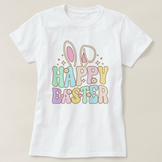 Easter day t-shirt for her, with spring flowers (Design voorkant)
