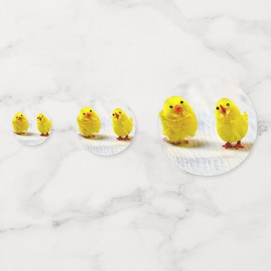 Easter Decoration - chicks in a row Confetti (Achterkanten)