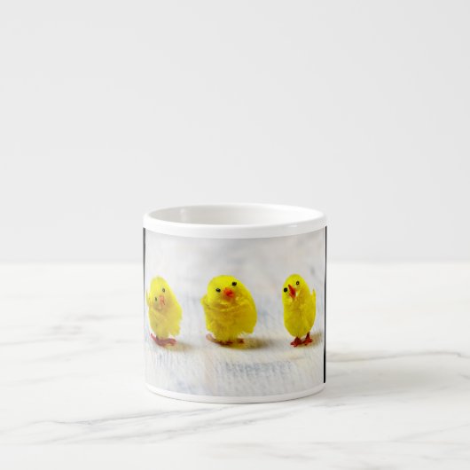 Easter Decoration - chicks in a row Espresso Kop (Voorkant)