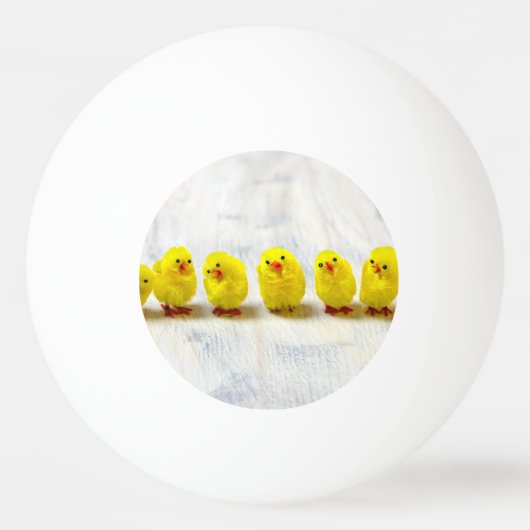 Easter Decoration - chicks in a row Pingpongbal (Achterkant)
