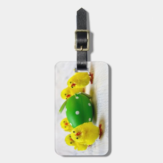 Easter Decoration - Easter egg and chicks Bagagelabel (Voorkant verticaal)