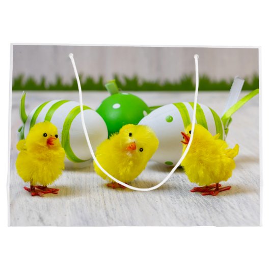 Easter Decoration - Easter egg and chicks Groot Cadeauzakje (Achterkant)