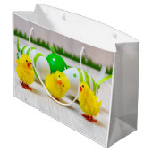 Easter Decoration - Easter egg and chicks Groot Cadeauzakje (Achterkant Gekanteld)