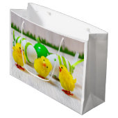 Easter Decoration - Easter egg and chicks Groot Cadeauzakje (Voorkant Gekanteld)