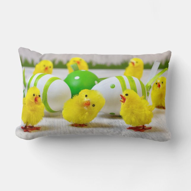 Easter Decoration - Easter egg and chicks Kussen (Voorkant)
