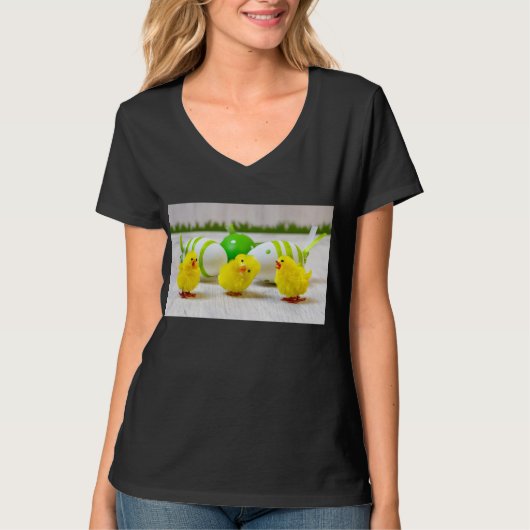 Easter Decoration - Easter egg and chicks T-shirt (Voorkant)