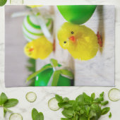 Easter Decoration - Easter egg and chicks Theedoek (Gevouwen)