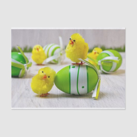 Easter Decoration - Easter egg and chicks Tissuepapier (Voorkant)