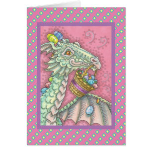 EASTER DRAGON EGG DROP GREETTE NOTE KAART Verse