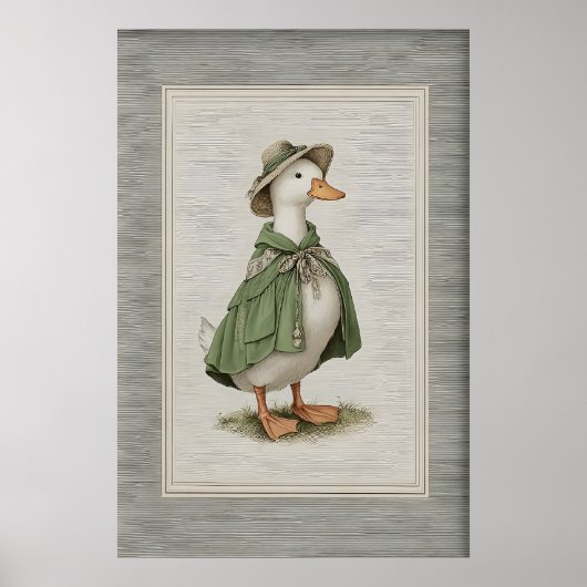 Easter Duck Printable Art, Spring Minimalist Poster (Voorkant)