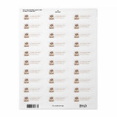 Easter Duck Retour-adreslabels Etiket (Full Sheet)