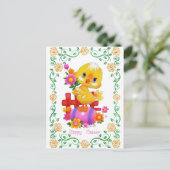 Easter Duck Vakantie leuk briefkaart (Staand voorkant)